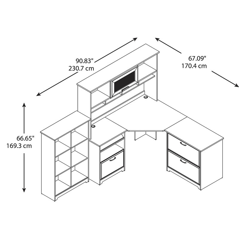 Red Barrel Studio Hillsdale 3Piece Corner Desk Office Suite & Reviews
