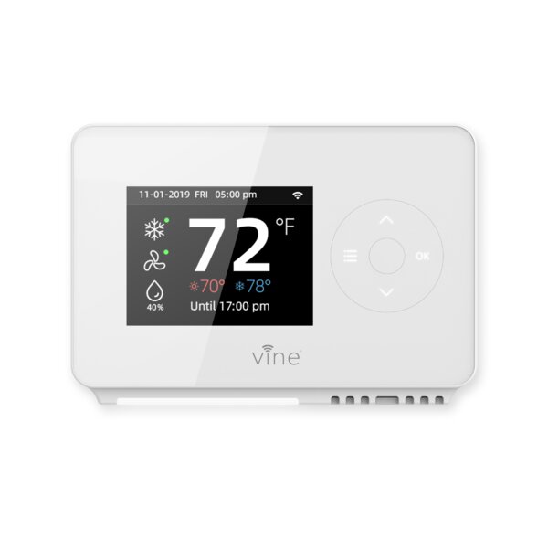 Vine White Wi-Fi Enabled Thermostat By Vine