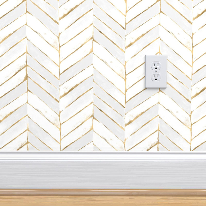 Mercer41 Omara Geometric Chevron Removable Peel And Stick