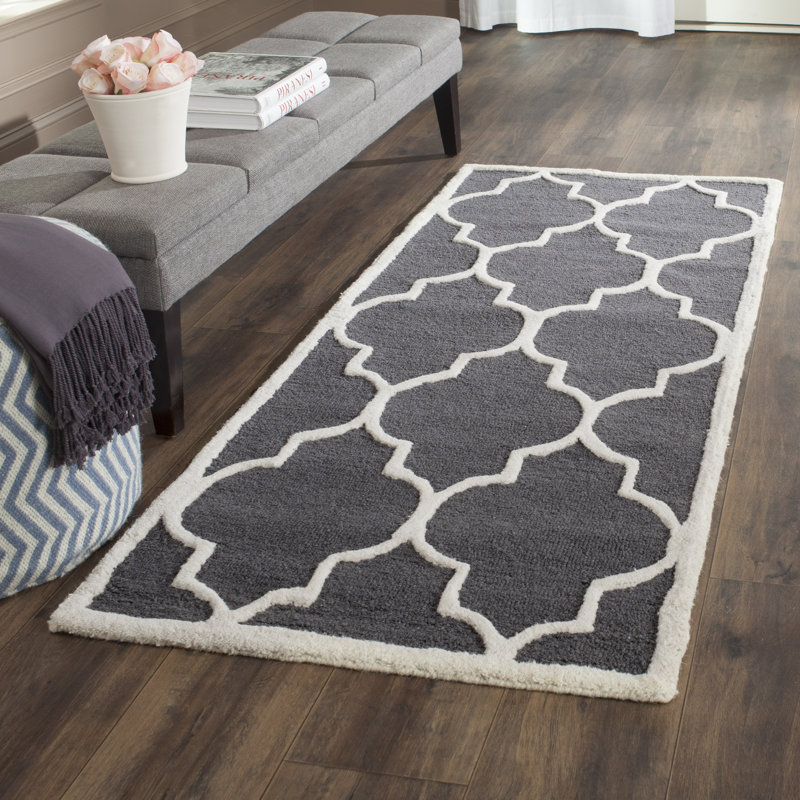 Safavieh Dalton HandTufted Dark Grey/Ivory Area Rug & Reviews
