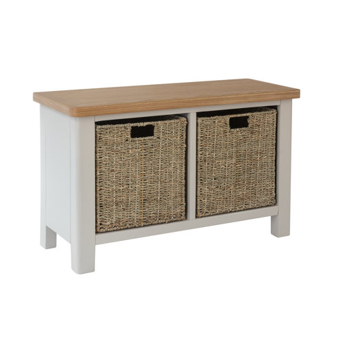 Candi Wood Storage Bench August Grove Colour: Truffle