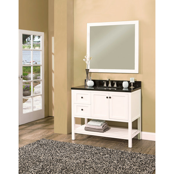 Hampton Bay 42 Single Bathroom Vanity with Mirror by NGY Stone & Cabinet