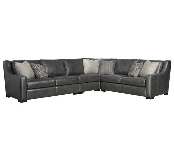 Germain Leather Symmetrical Sectional By Bernhardt