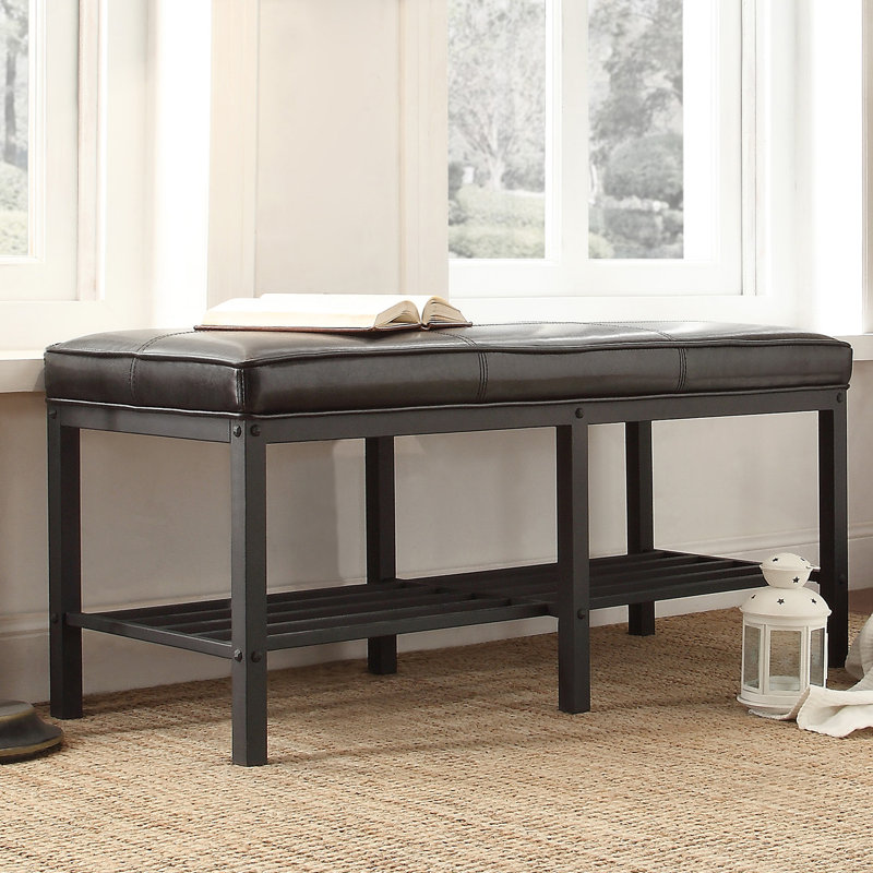 Mercury Row Zona Leather Storage Bench & Reviews Wayfair