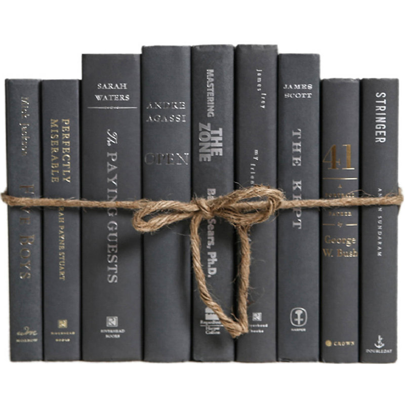 Authentic Decorative Book By Color Modern Slate Colorpak 1 Linear Foot 10 12 Books Reviews Birch Lane