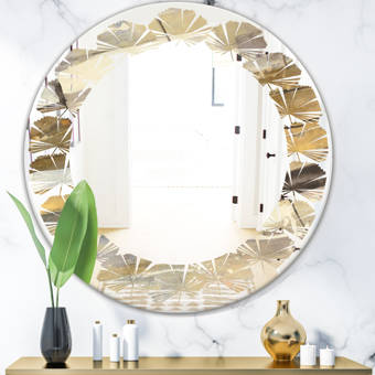 East Urban Home Abstract Iv Quatrefoil Modern Frameless Wall Mirror Wayfair