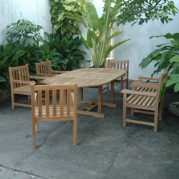 Kramer Extension 7 Piece Teak Dining Set by Bayou Breeze