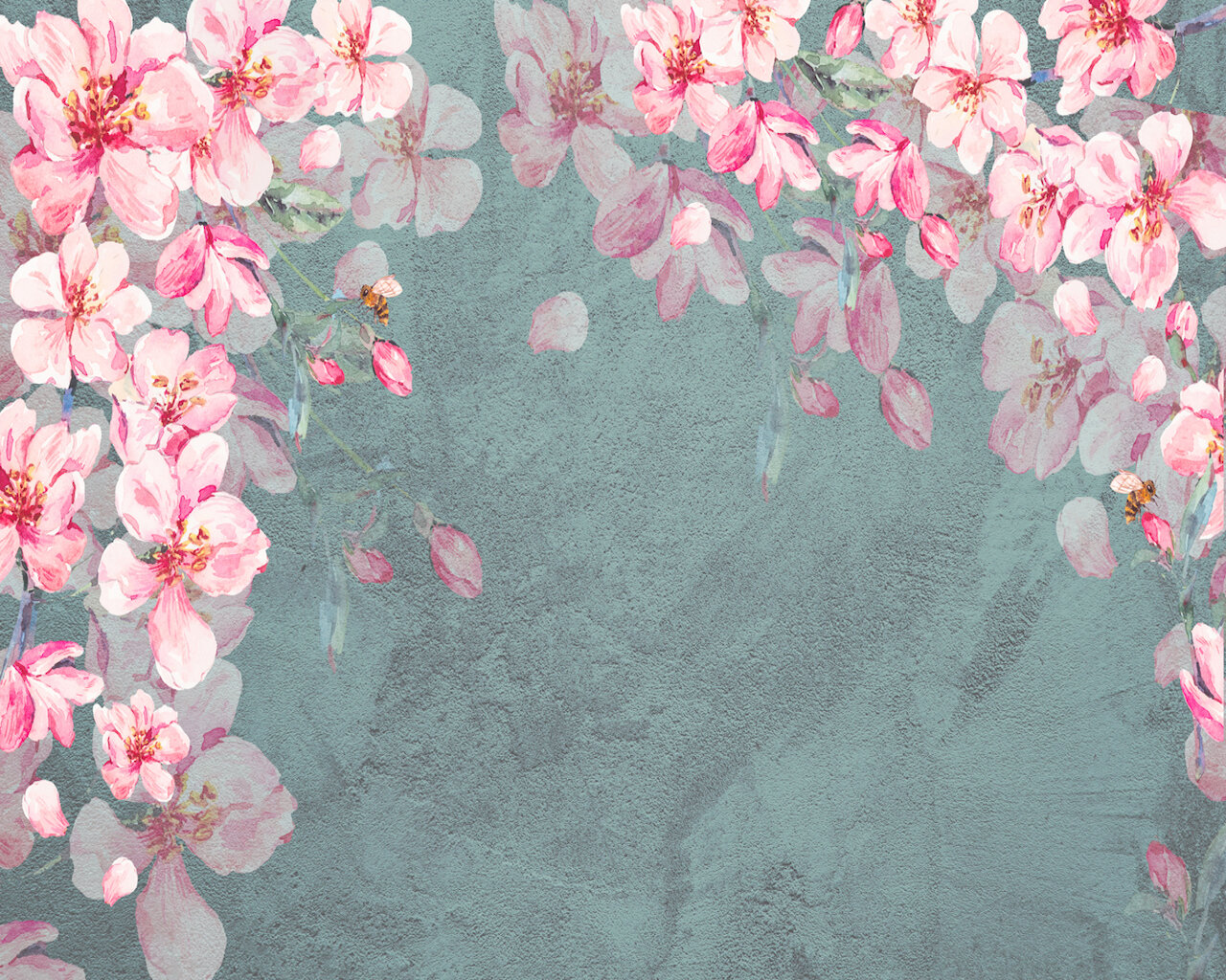 Gk Wall Design Cherry Blossom Sakura Wall Painting Pink Flowers Textile Wallpaper Wayfair