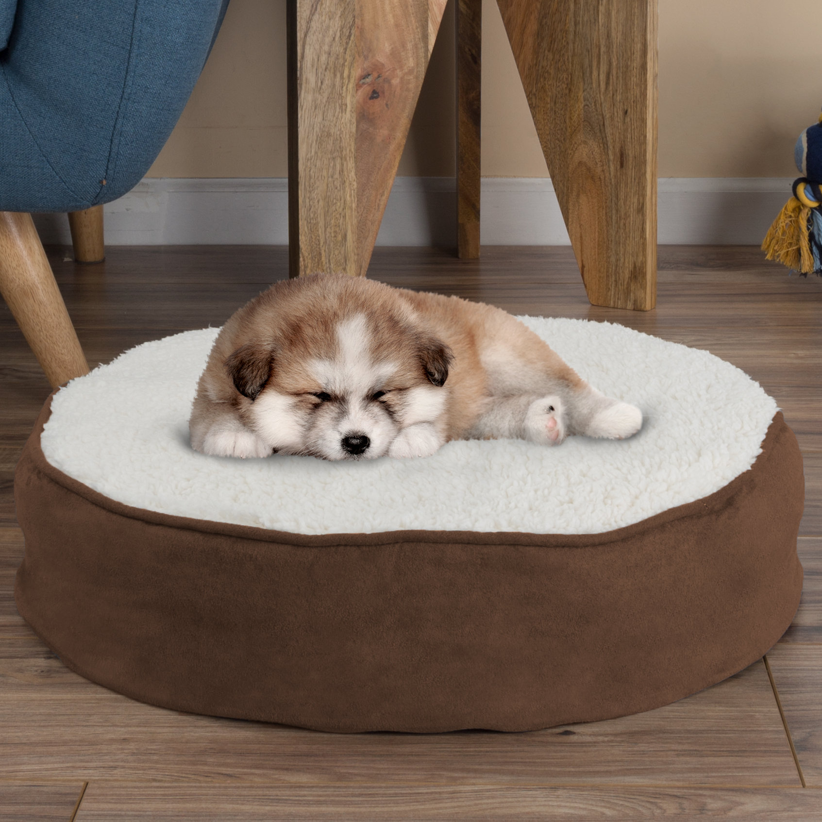Tucker Murphy Pet Deena Round Sherpa Memory Foam Pet Pillow