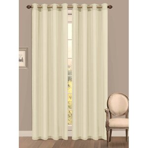 Primavera Crushed Solid Sheer Single Curtain Panel