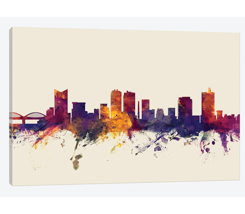 East Urban Home Skyline Series Fort Worth Texas Usa On Beige