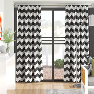 Black Chevron Curtains Drapes You Ll Love In 2020 Wayfair