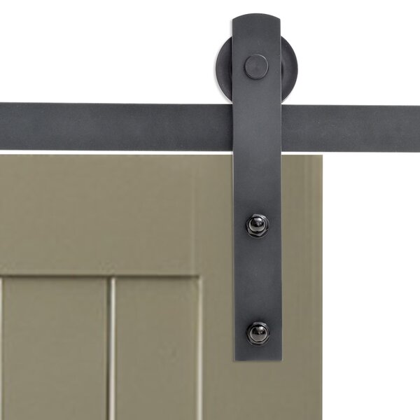 Classic Straight Strap Sliding Door Track Barn Door Hardware by Calhome