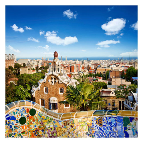 Barcelona 2.88m x 2.88m Textured Matte Peel & Stick Wall Mural East Urban Home