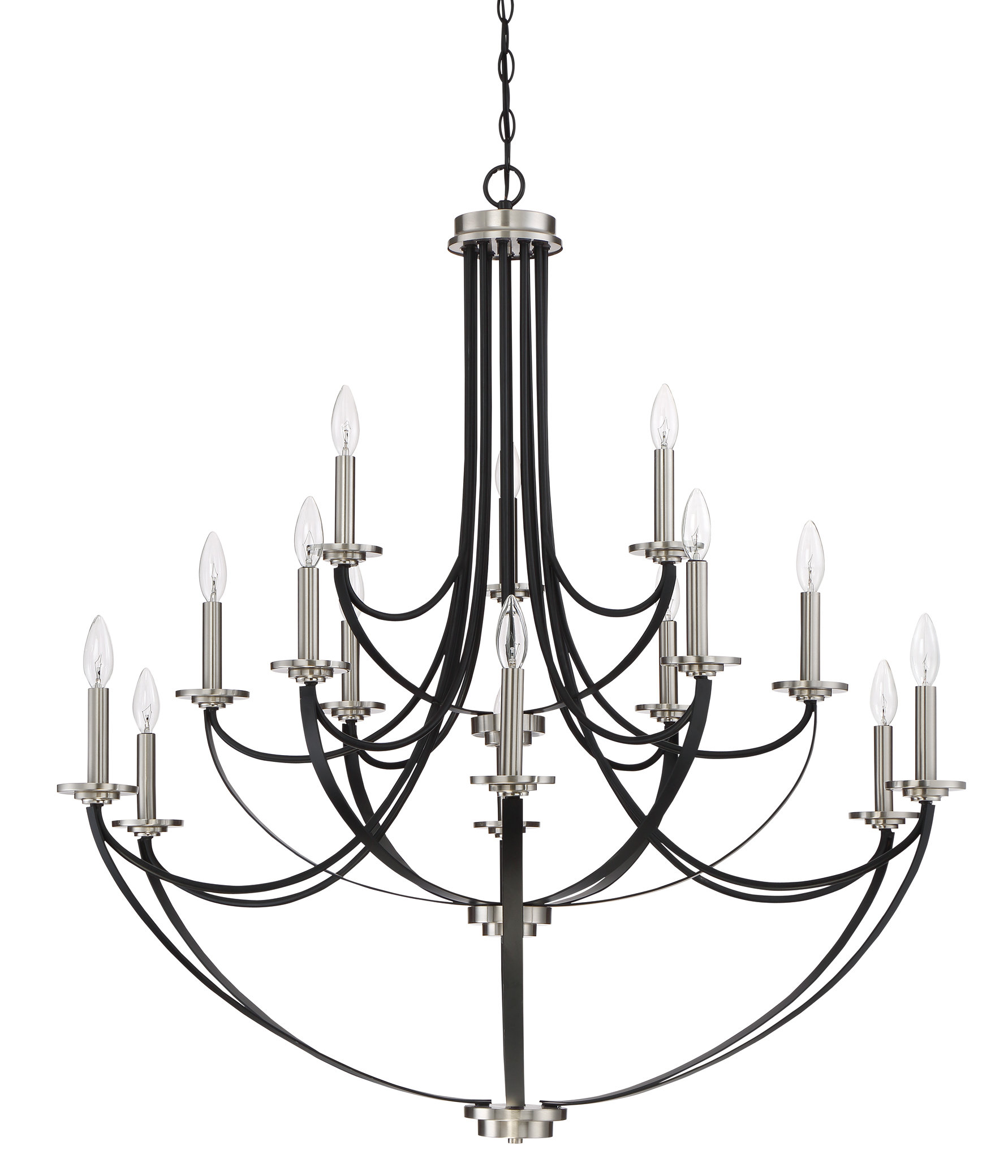 Gracie Oaks Siavash Mystic Black 15 Light Chandelier Wayfair