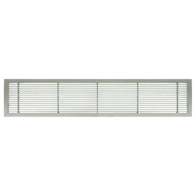 AG10  Series 6 In. X 14 In. Solid Aluminum Fixed Bar Supply/Return Air Vent Grille, White-Matte  -With 0 Degree Deflection--0 Architectural Grille Col