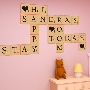 Large Scrabble Letters Wayfair Scrabble Puzzle Lettering Wall Decal