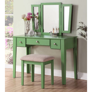 Candy Vanity Set with Mirror by A&J Homes Studio