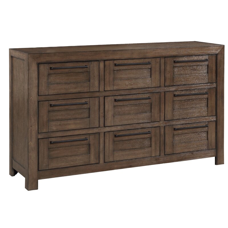 Foundry Select 9 Drawer Triple Dresser With Mirror Wayfair