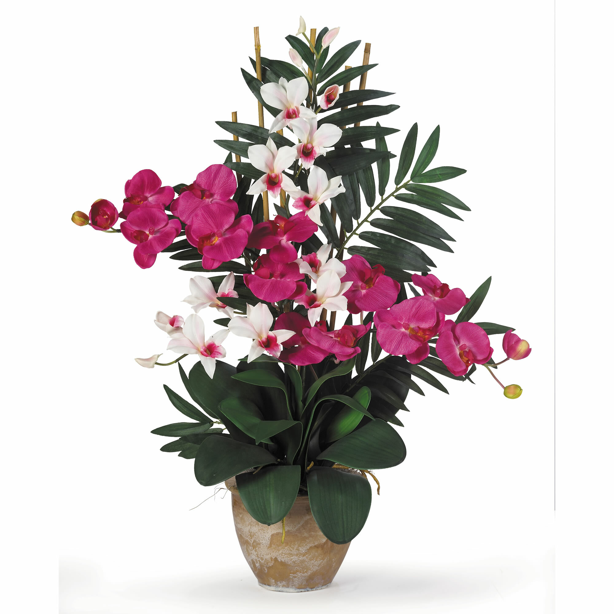 Nearly Natural Double Phalaenopsis And Dendrobium Silk Orchids
