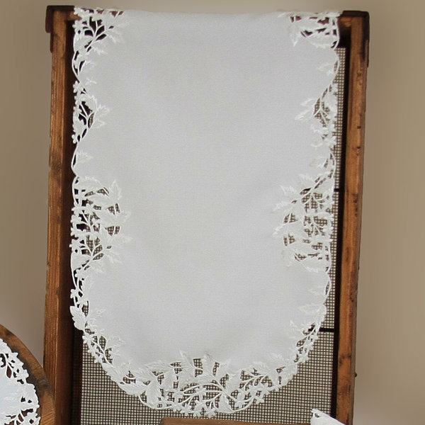 Arietta Embroidered Cutwork Table Runner by Xia Home Fashions