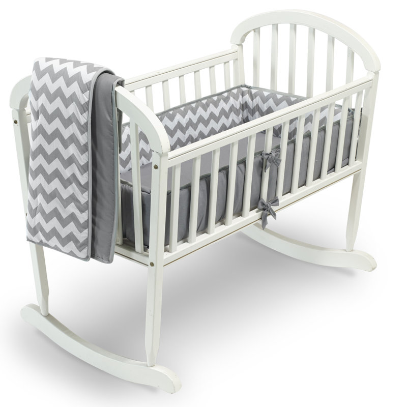 BabyDoll Bedding Chevron 3 Piece Cradle Bedding Set & Reviews Wayfair