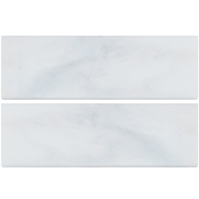 Msi Greecian 4 X 12 Marble Bullnose Tile Trim In White Wayfair Marble Bullnose Tile Trim In White