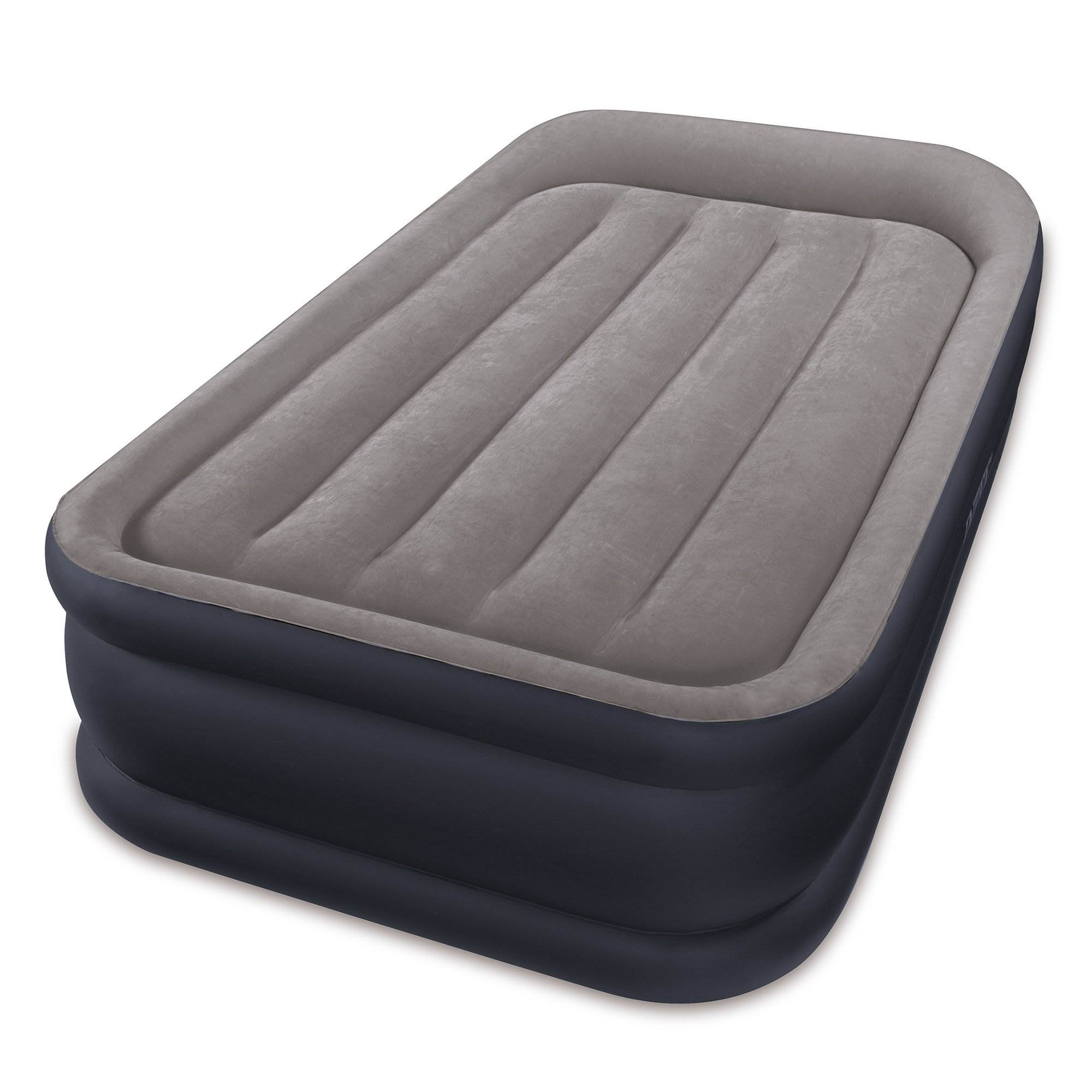 DELUXE SINGLE AIR BED BLOW UP INFLATABLE MATTRESS WITH BUILT IN ELECTRIC PUMP