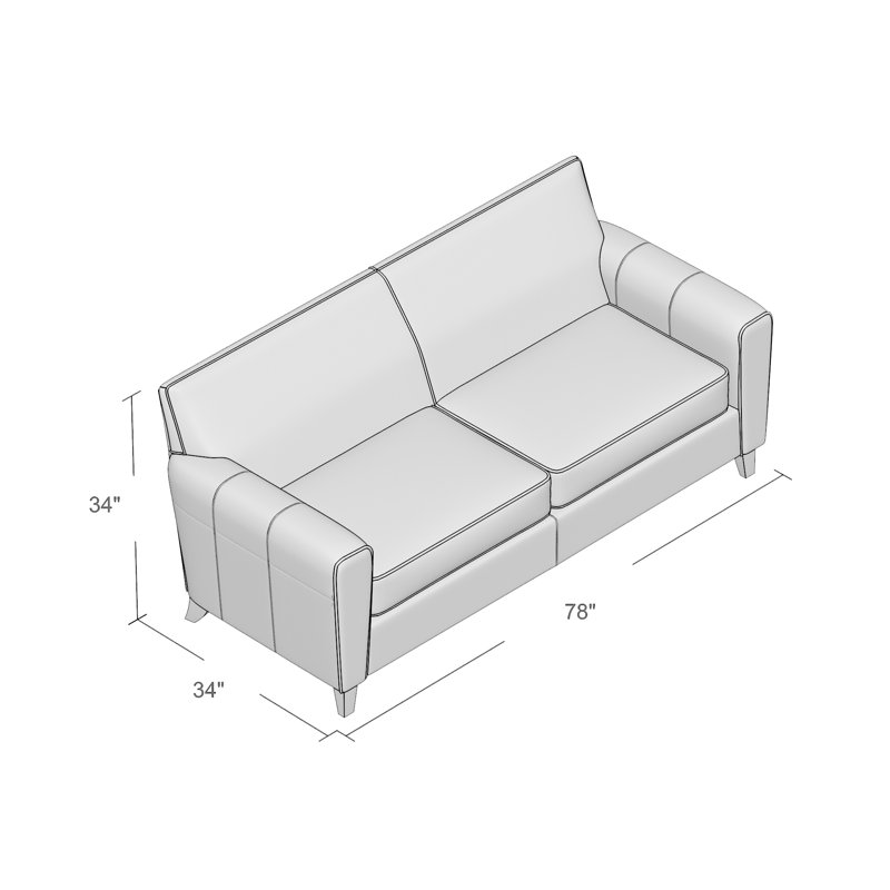 Wayfair Custom Upholstery™ Grayson Leather Sofa & Reviews Wayfair