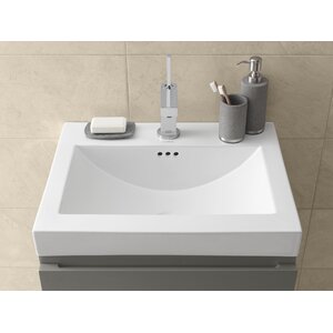 Ronbow Ceramic Rectangular Vessel Bathroom Sink with Overflow