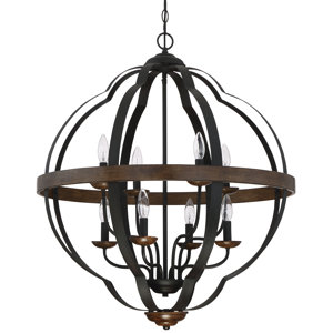 Ingrid Marcado Black Siren 8-Light Foyer Pendant