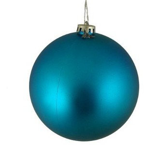 Matte Aqua 70 mm Ball Ornament (Set of 12)