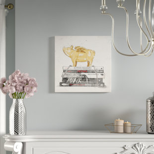 Flying Pig Wall Art Wayfair Flying Pig Books Luxe Graphic Art On Wred Canvas