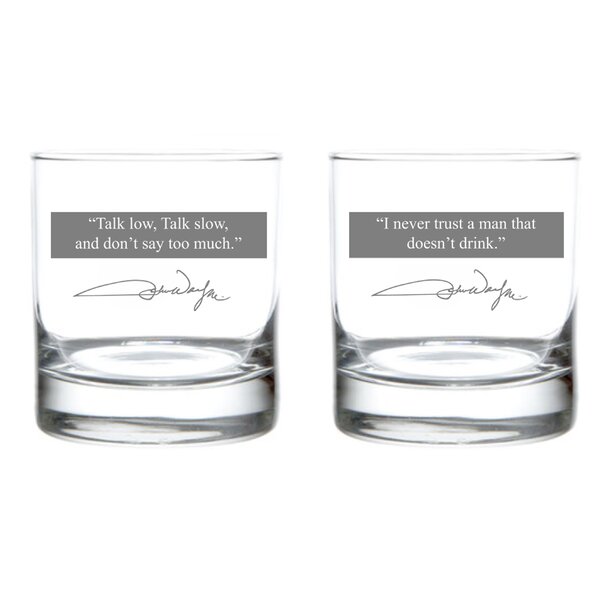 John Wayne Quote Series 11 oz. Glass (Set of 2) by Rolf Glass