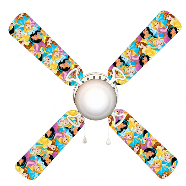 888 Cool Fans 42 Disney Princesses 4 Blade Ceiling Fan Light Kit Disney Princesses 4 Blade Ceiling Fan