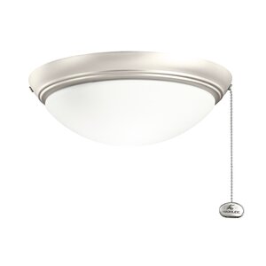 Low Profile 1-Light Bowl Ceiling Fan Light Kit