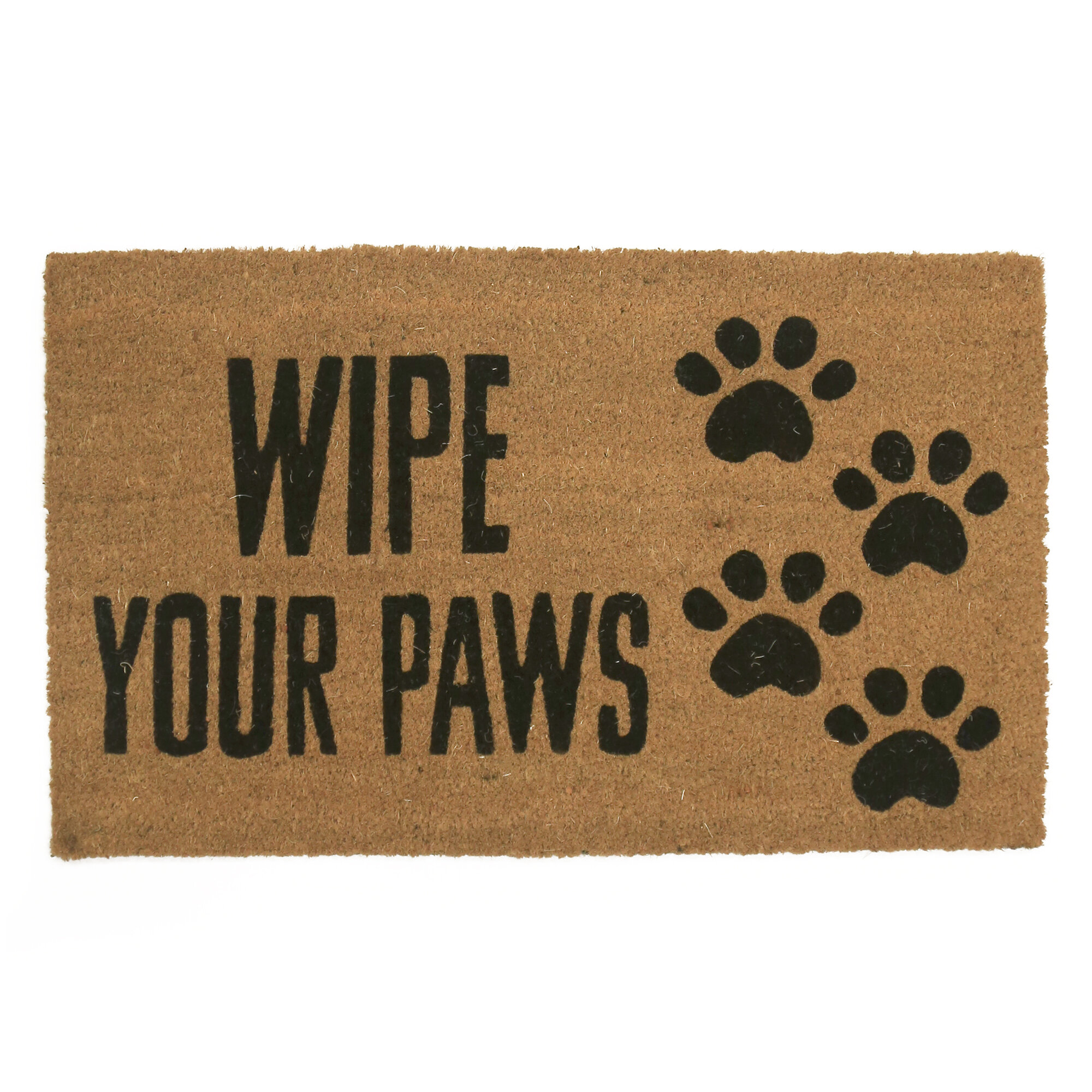 Winston Porter Collazo Wipe Your Paws Natural Coir 30 In X 18 In