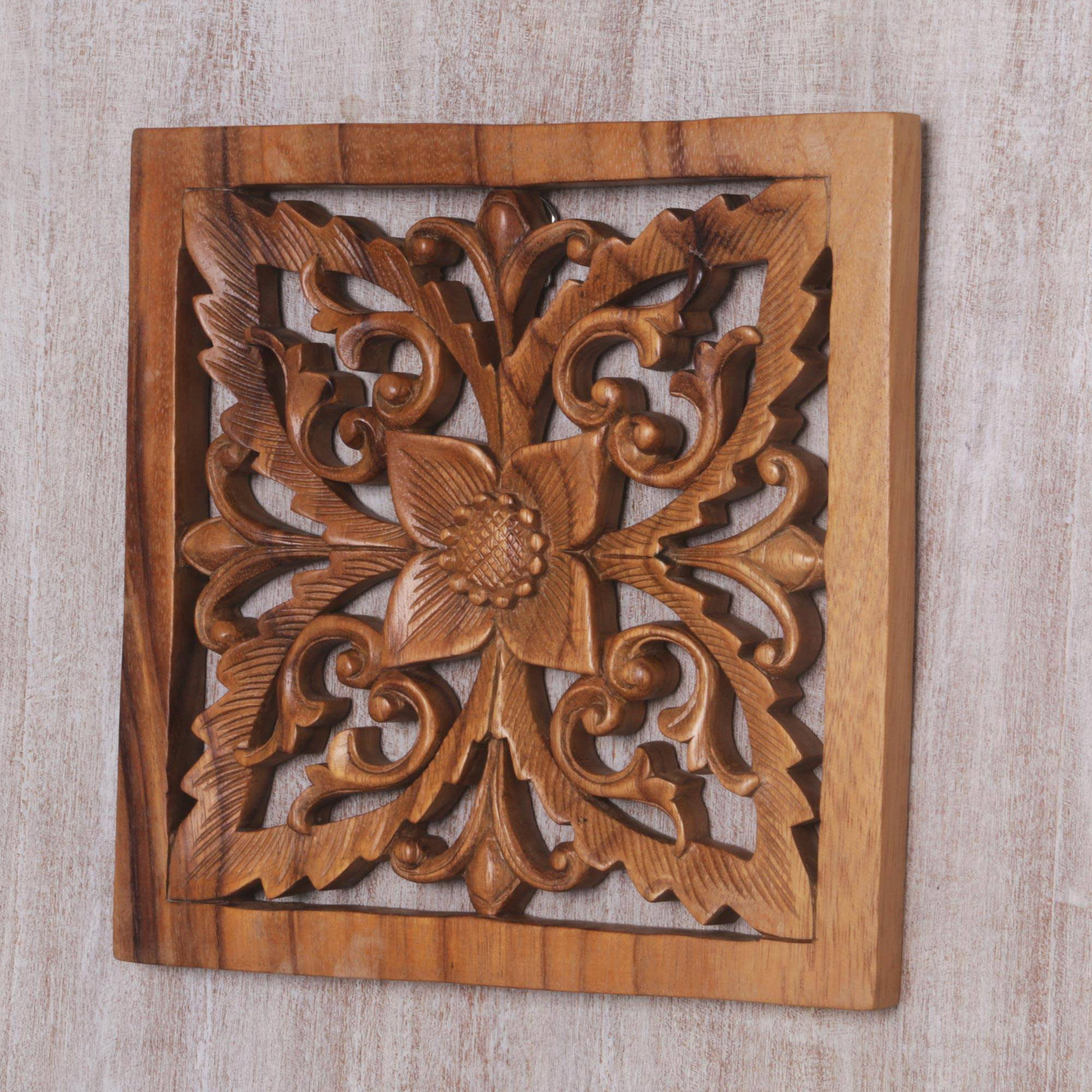 World Menagerie Blooming Temple Wood Relief Panel Wall Décor Wayfair Blooming Temple Wood Relief Panel Wall