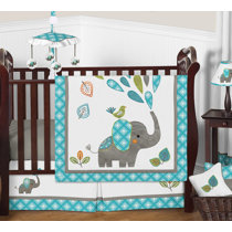 teal crib set