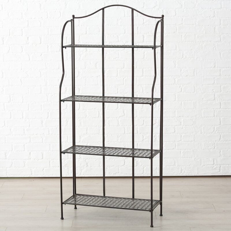 August Grove® Shallowater 27.2'' Iron Standard Baker's Rack & Reviews ...