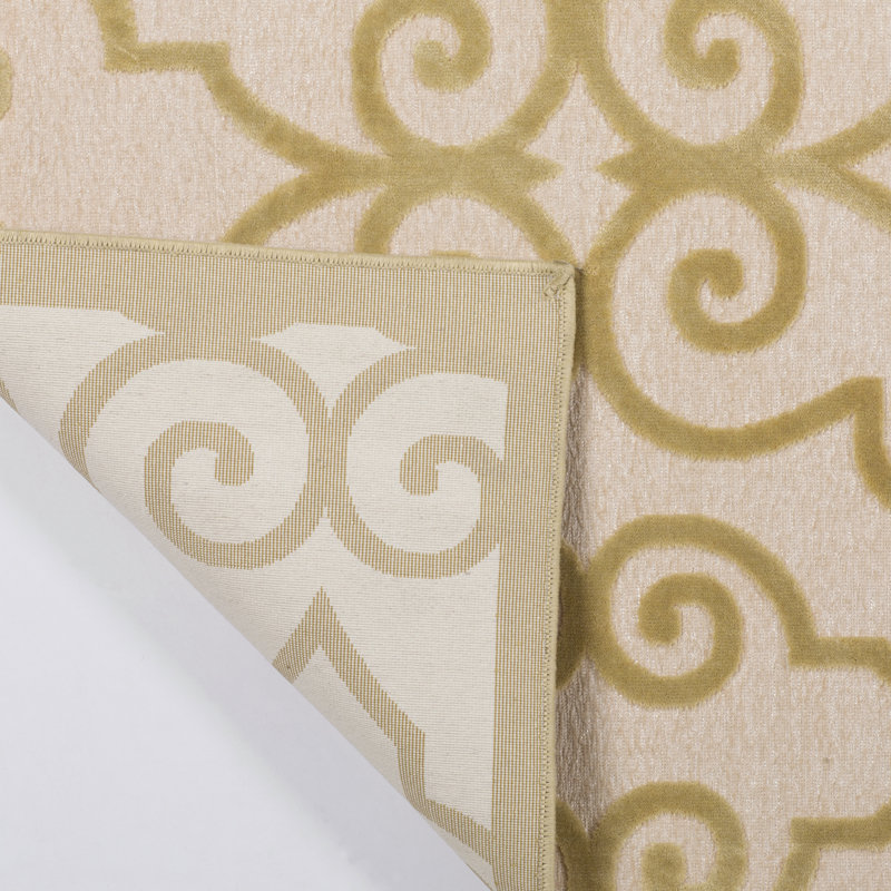 Cream Gold Area Rug & Reviews Perigold