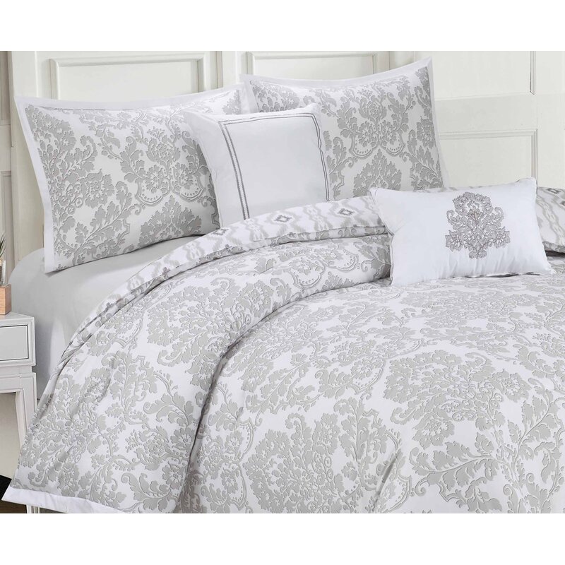 gray and white comforter twin xl