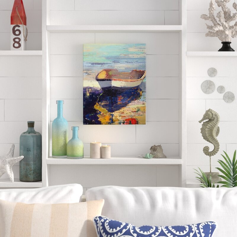 Beachcrest Home 'Blueglow' Painting Print on Wrapped Canvas & Reviews ...