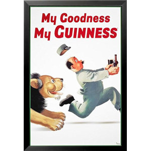 'My Goodness My Guinness' Print Poster by Gilroy Framed Vintage Advertisement