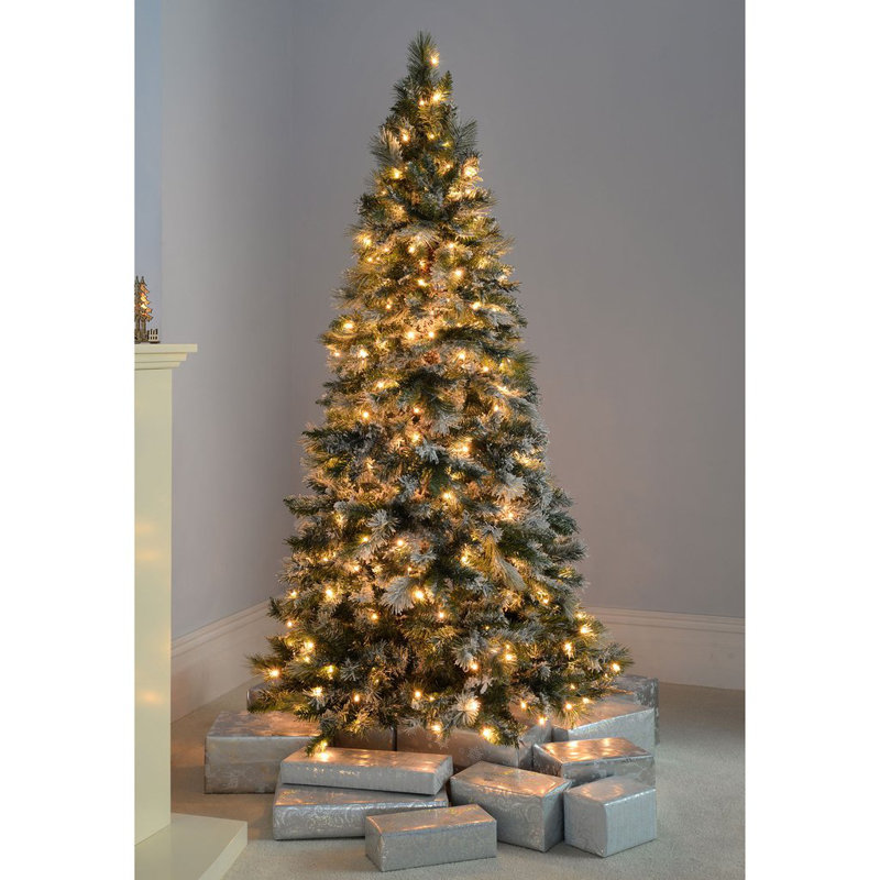Slim Snow Multi 7ft Green Spruce Artificial Christmas Tree with 400 Clear/White lights with Stand. £126.99