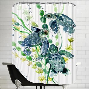 Thee Sea Turtles Shower Curtain