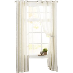 Rita Solid Semi-Sheer Grommet Single Curtain Panel