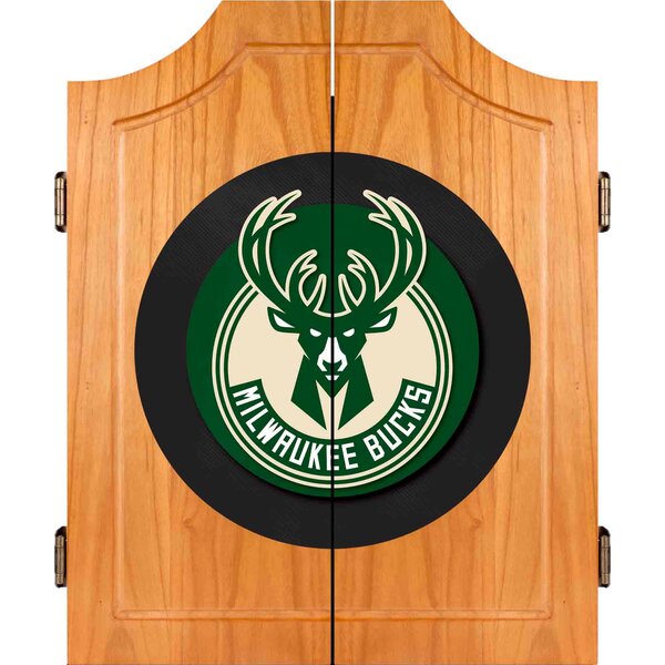 NBA Wood Dart Cabinet Set by Trademark Global
