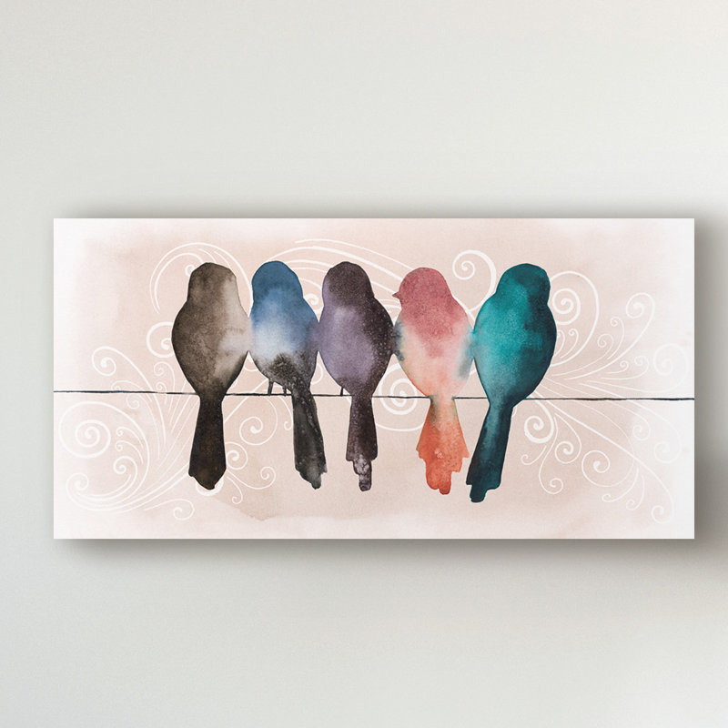 East Urban Home Afternoon Twitter I Watercolor Painting Print On