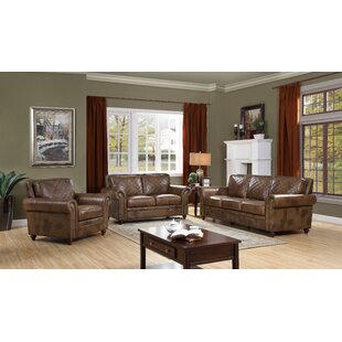 Drexler Genuine Leather Living Room Set by Darby Home Co